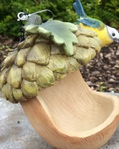 Mangeoire à suspendre avec mésange décorative