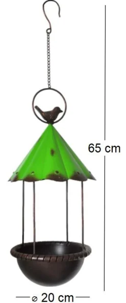 Mangeoire à suspendre parapluie vert 20 cm
