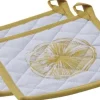 Manique en coton Citron (Lot de 2)