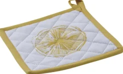 Manique en coton Citron (Lot de 2)