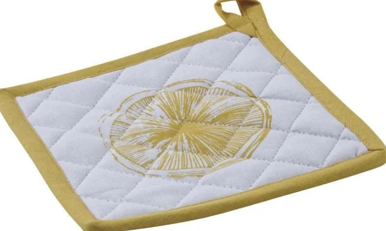 Manique en coton Citron (Lot de 2)