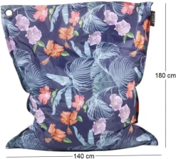 Maxi coussin imprimé intérieur extérieur 140 x 180 cm (Pacifica)