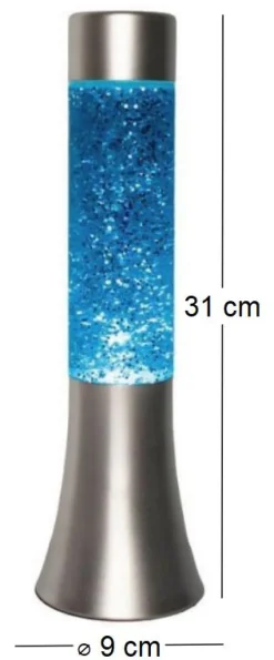 Mini lampe à poser en métal et verre Paillettes