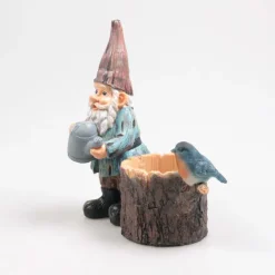 Mini nain de jardin en résine (Arrosoir souche)