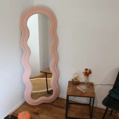 Miroir cadre en tissu Charlotte (Rose)