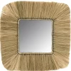 Miroir carré en jonc naturel