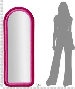 Miroir en MDF Cloé 60 x 4 x 160 cm (Fuschia)