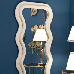 Miroir en MDF Emily 60 x 6 x 160 cm (Crème)