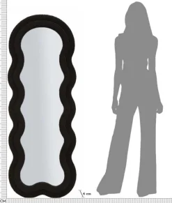 Miroir en MDF Teddy 60 x 4 x 160 cm (Noir)