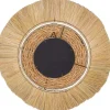 Miroir en raphia et jute 77 cm