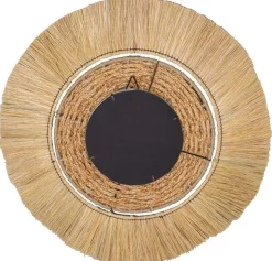 Miroir en raphia et jute 77 cm
