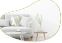 Miroir finition métallique Hubba 61 × 91 cm (Laiton)