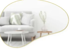 Miroir finition métallique Hubba 61 × 91 cm (Laiton)