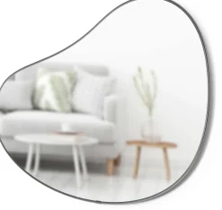 Miroir finition métallique Hubba 61 × 91 cm (Titane)