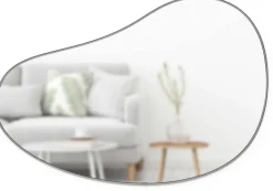 Miroir finition métallique Hubba 61 × 91 cm (Titane)
