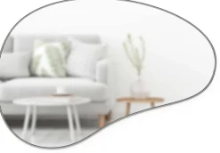 Miroir finition métallique Hubba 61 × 91 cm (Titane)