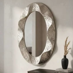 Miroir mural en métal Argelux (Ovale)