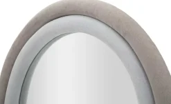 Miroir mural en velours Cloé 60 x 4 x 160 cm (Gris)