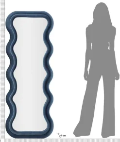 Miroir mural en velours Emily 60 x 6 x 160 cm