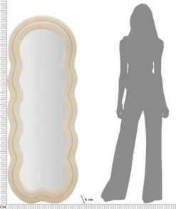 Miroir mural en velours Miki 60 x 4 x 160 cm