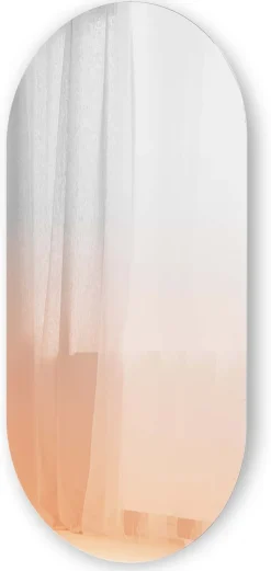 Miroir ovale effet brumeux rosé 45 x 91 cm Misto