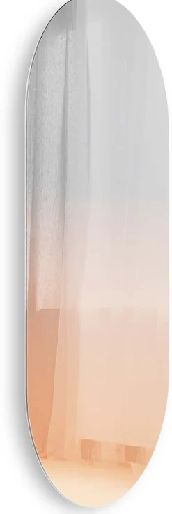 Miroir ovale effet brumeux rosé 45 x 91 cm Misto