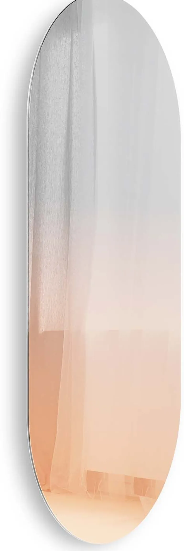 Miroir ovale effet brumeux rosé 45 x 91 cm Misto