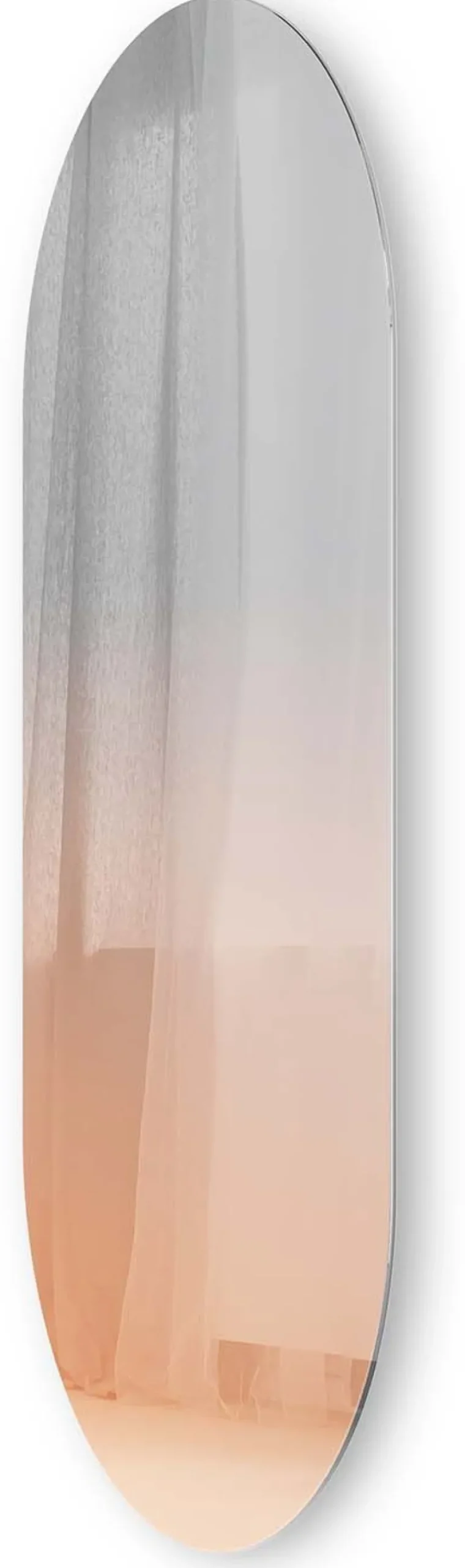 Miroir ovale effet brumeux rosé 45 x 91 cm Misto