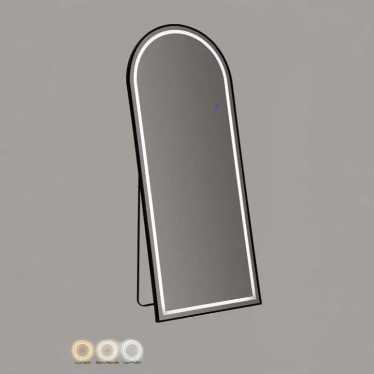 Miroir à poser avec bandeau led Léonie 70 x 170 cm (Arc)