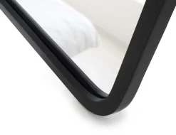 Miroir rectangulaire contour en caoutchouc mat
