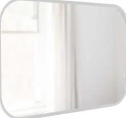 Miroir rectangulaire rebord caoutchouc 61 x 91 cm Hub (Blanc)