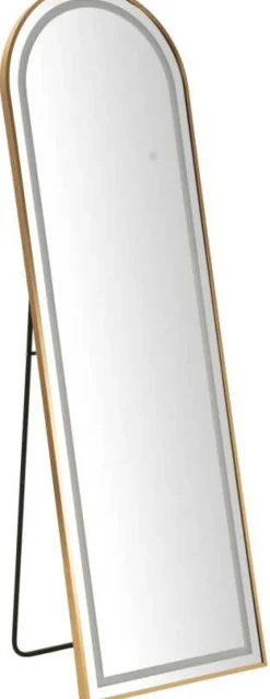 Miroir sur pieds avec bandeau led 3 couleurs Marcia (Arc)