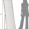 Miroir sur pieds avec led 3 couleurs Hollywood (Rectangulaire)