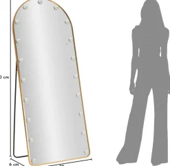 Miroir sur pieds avec led 3 couleurs Hollywood (Arc)