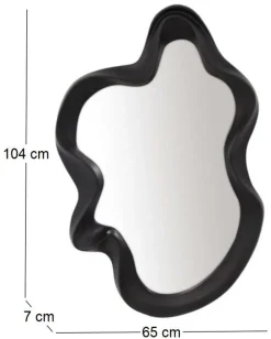 Miroir vague en polyéthylène Optik (Noir)