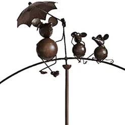 Mobile de jardin en fer (3 souris)