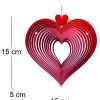 Mobile à vent coeur rouge (15 x 15 x 5 cm)