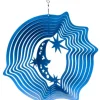 Mobile à vent lune & étoiles bleu 15cm (Petit modèle)