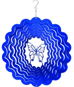Mobile à vent papillon bleu 30cm (Grand modèle)