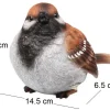 Moineau debout en résine (14.5 x 6.5 x 8.5 cm)