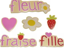 Motifs en bois Fraise (Lot de 6)