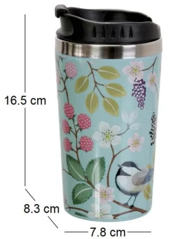 Mug de transport double paroi imprimé végétal 35 CL (Modèle 3)