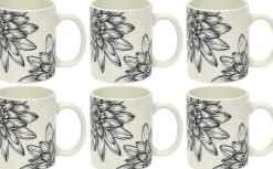 Mug en porcelaine Cottage 35 cl (Lot de 6) (Gris)