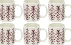 Mug en porcelaine Cottage 35 cl (Lot de 6) (Violet)