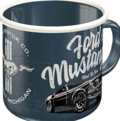 Mug publicitaire en métal émaillé 360 ml (Ford Mustang)