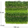 Mur végétal en plastique 1 m x 1 m (Nature)