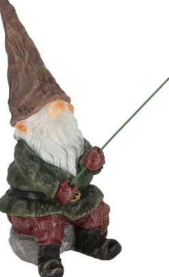 Nain de jardin pêcheur en résine 25 cm