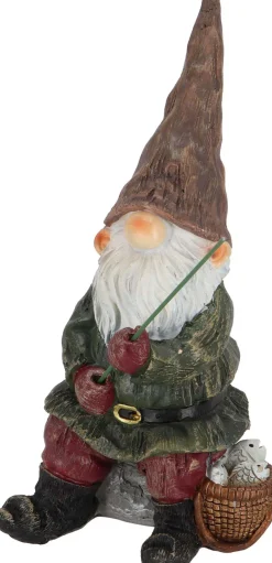 Nain de jardin pêcheur en résine 25 cm