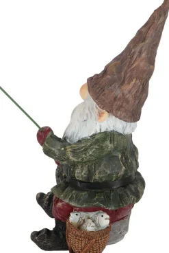 Nain de jardin pêcheur en résine 25 cm