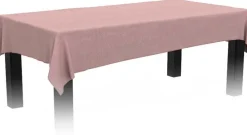 Nappe rectangulaire effet lin imperméable 260 x 170 cm (Rose)